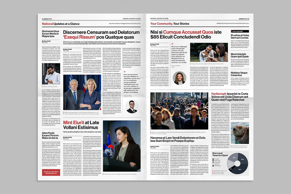 Newspaper, a Magazine Template by BrandPacks (Photo 4 of 7)