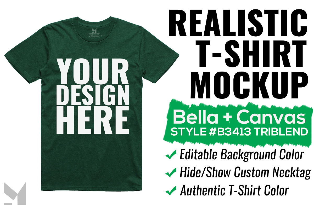 Bella+Canvas Triblend T-Shirt Mockup, a Shirt Mockup by THE MOCKUP SHOP (Photo 1 of 3)