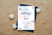 Butterfly Birthday Invitation Card, a Print Template by TheSimplySereneShop (Thumbnail 2 of 5)