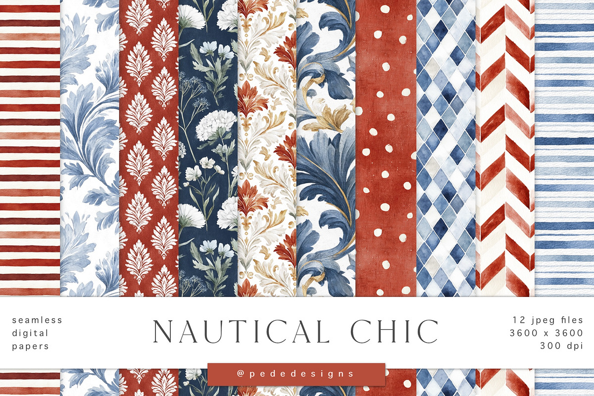 Nautical Chic Collection, a Decorative Illustration by PeDe Designs (Photo 22 of 29)