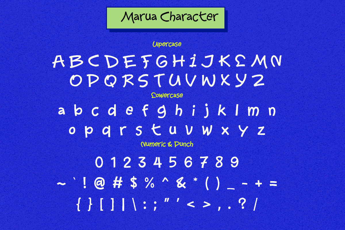 Marua - Playful Fun Display Font, a Sans Serif Font by Afkari Studio (Photo 5 of 10)
