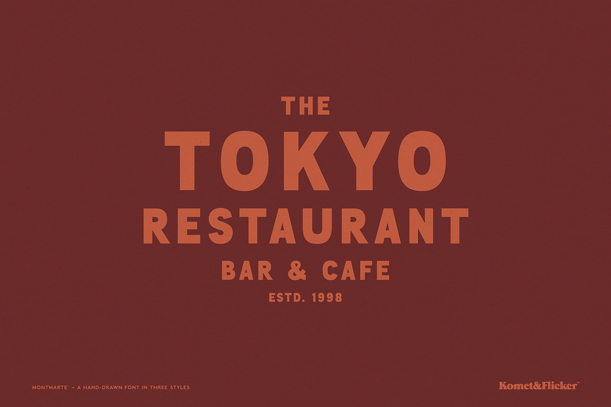 Montmartre - A Hand-drawn Font, a Sans Serif Font by Komet & Flicker (Photo 10 of 12)
