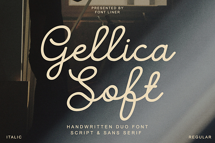 Gellica Soft - Handwritten Font Duo, a Handwritten Font by Font Liner