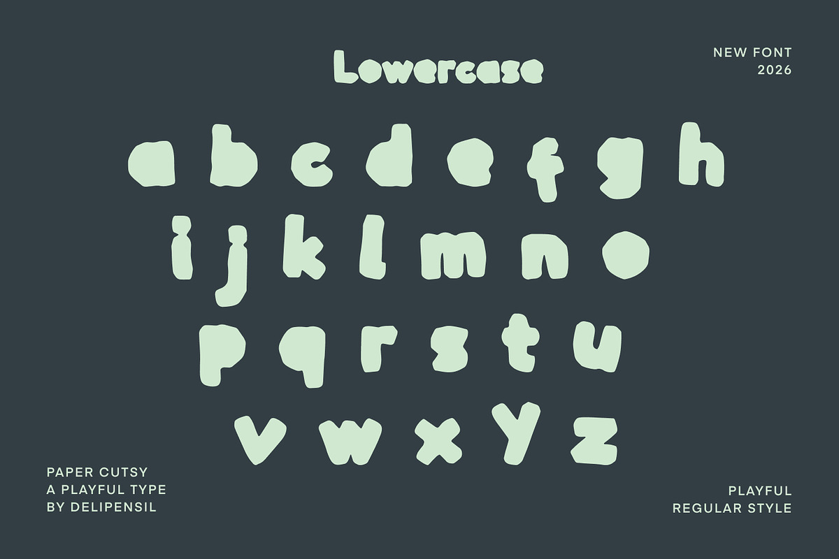 Paper Cutsy - A Papercut Type, a Handwritten Font by delipensil (Photo 7 of 9)