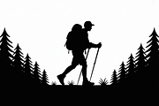 silhouette hiker climbing a mountain, an Illustration by Amazin_art (Thumbnail 16 of 17)