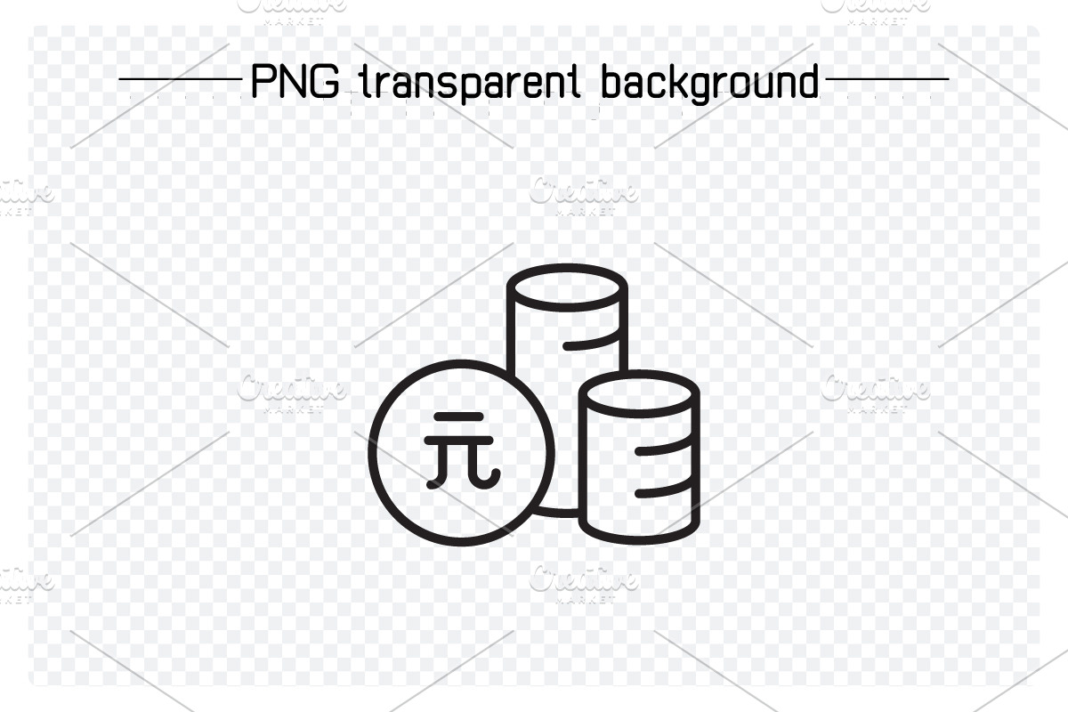 Renminbi Yuan Money Icons Set, an Outline Icon by Designfour (Photo 6 of 7)
