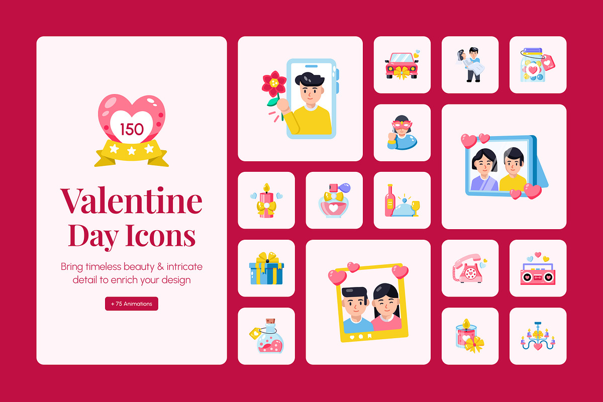 Valentine Day Icons Bundle, a Duotone Icon by Prosymbols (Photo 1 of 9)