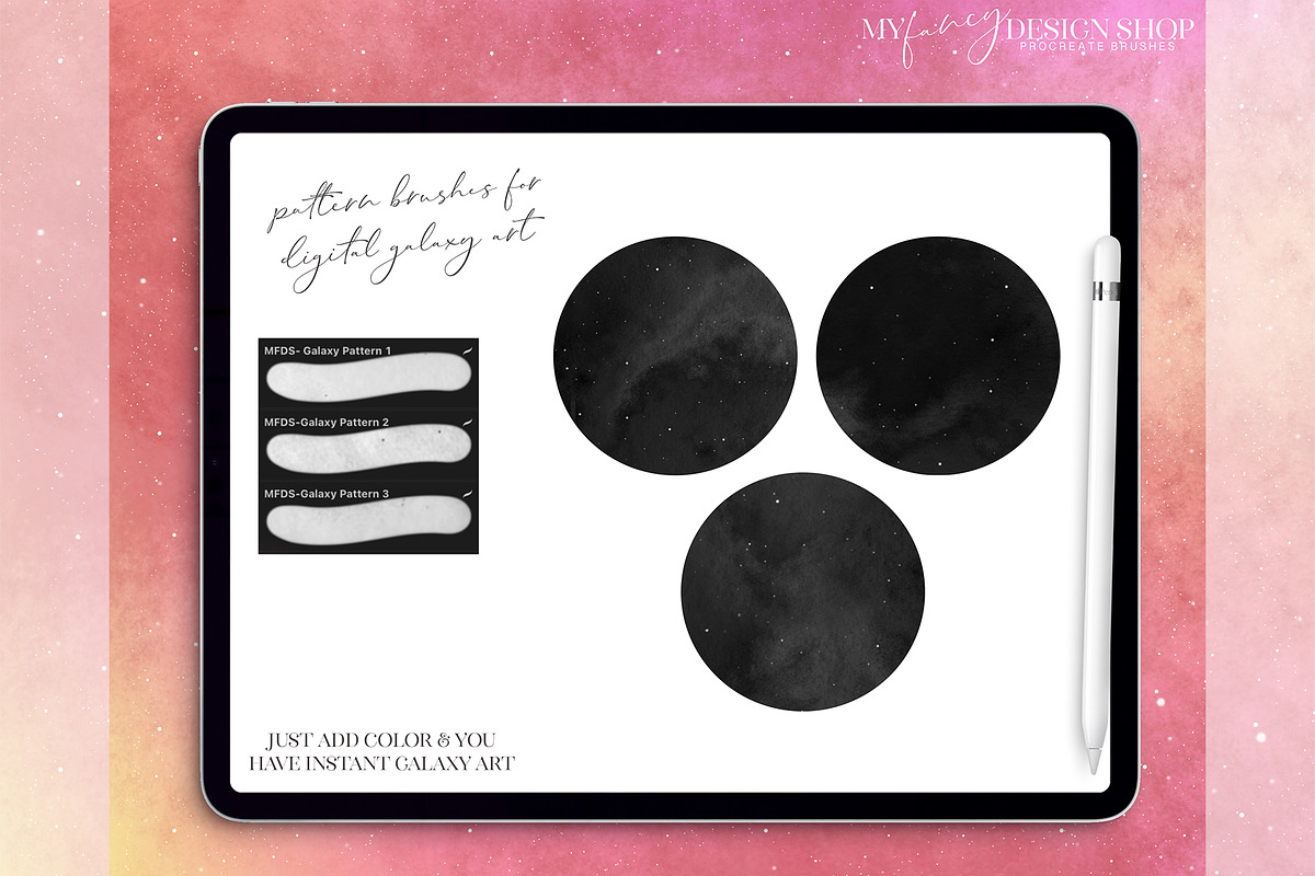 Procreate Galaxy Brushes, a Brush Add-On by My Fancy Design Shop (Photo 4 of 14)