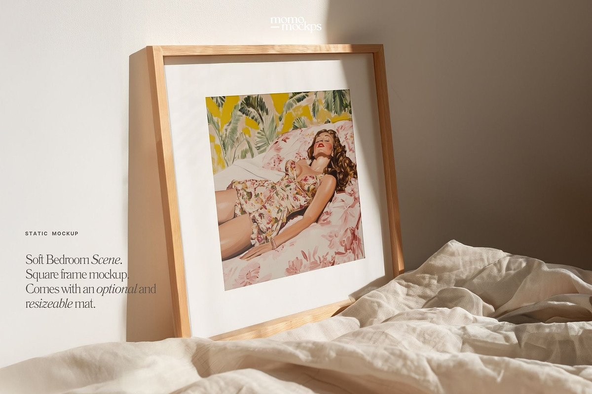 Square Frame Mockup PSD | Wood Frame, a Household Mockup by momomockps (Photo 2 of 11)