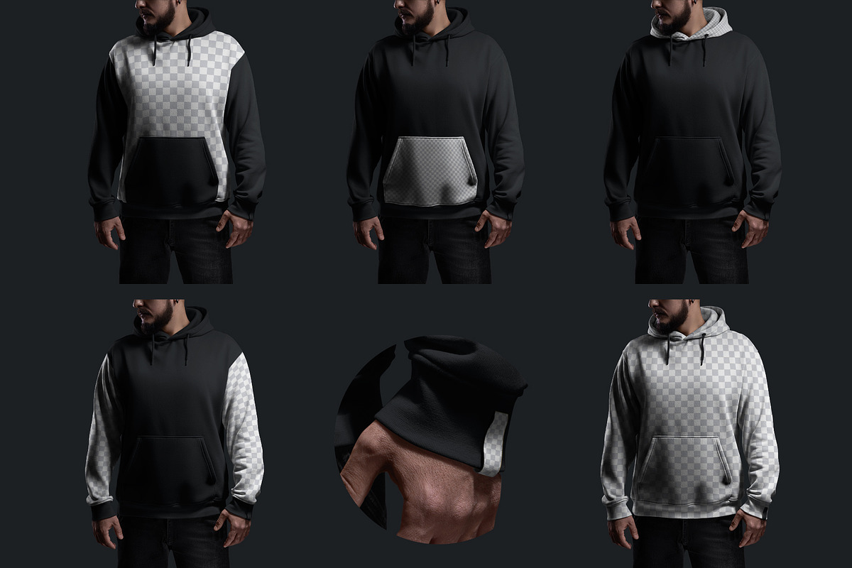 5 Mockups Oversize Hoodie, a Hoody Mockup by Grow Design Craft Studio (Photo 5 of 8)