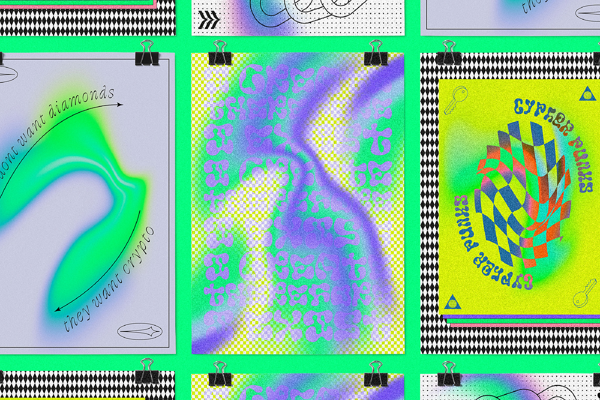 NEON DREAM Gradient Set, a Texture Graphic by angelainthefields (Photo 8 of 11)