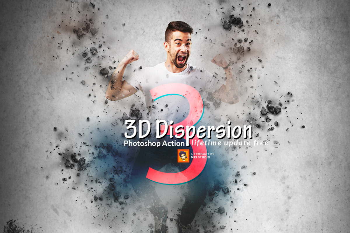 3D Dispersion Photoshop Action, an Action Add-On by MRI STUDIO (Photo 1 of 12)