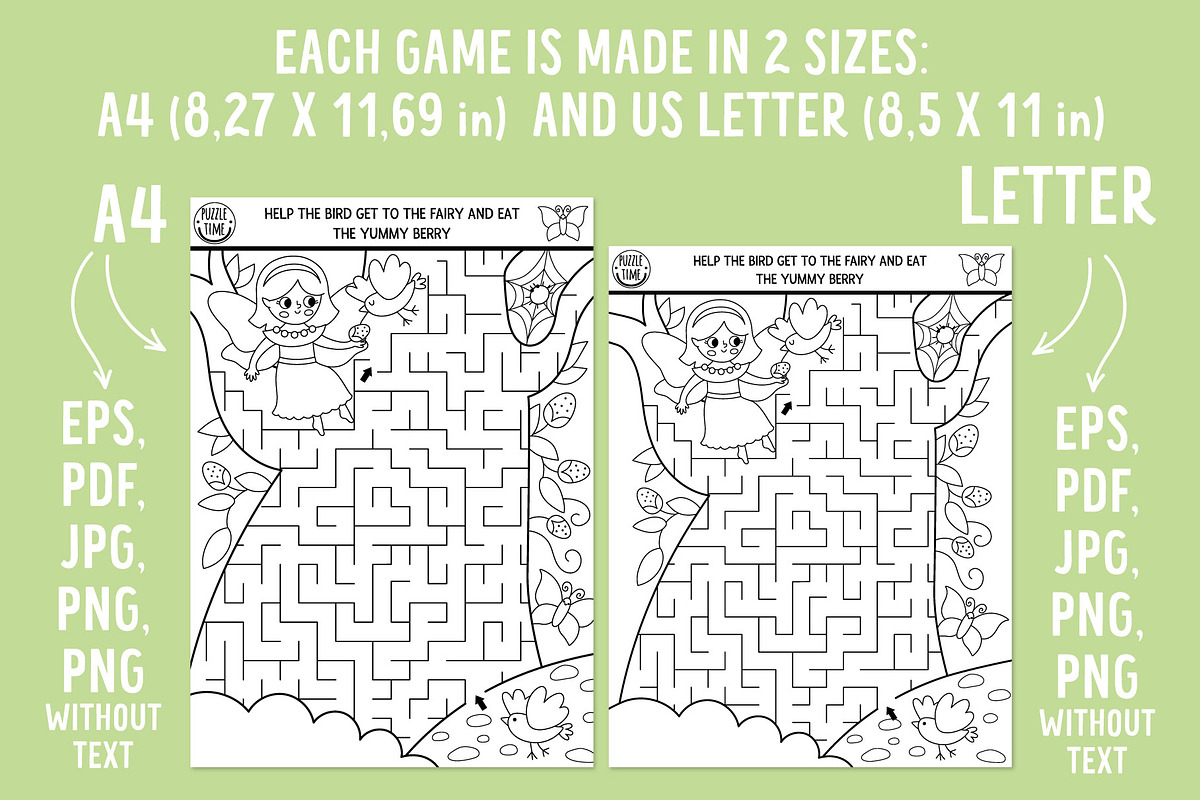 Woodland fairy coloring games, an Education Illustration by Lexi Claus (Photo 14 of 17)