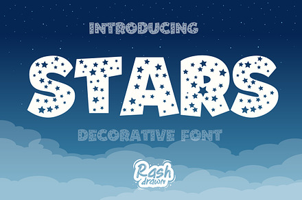 Stars, a Font by Rashdrawn