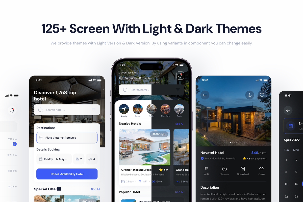 HotelQu- Booking Hotel Mobile UI Kit preview 4