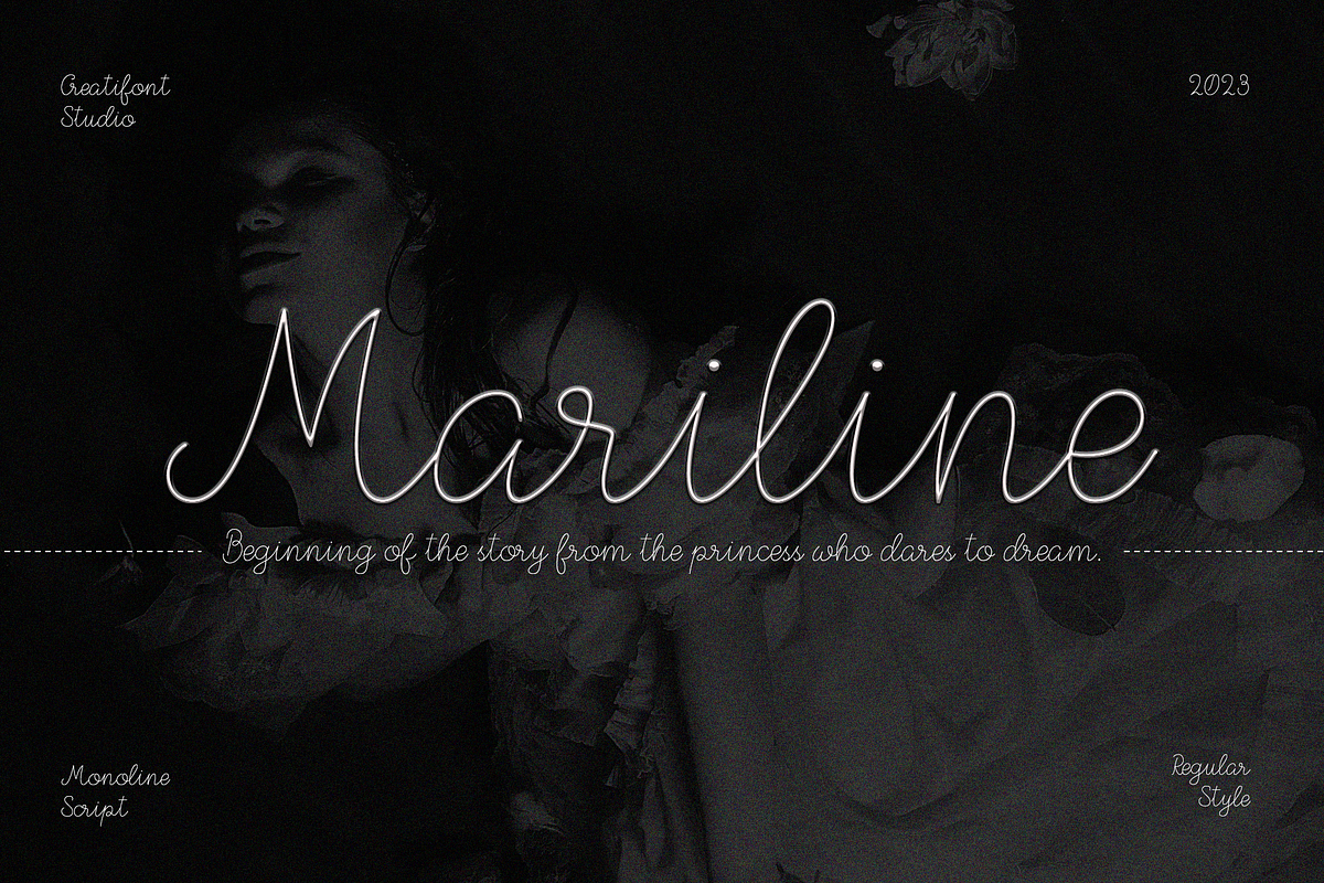 CF Mariline - Monoline Script, a Script Font by Indotype Foundry (Photo 1 of 10)