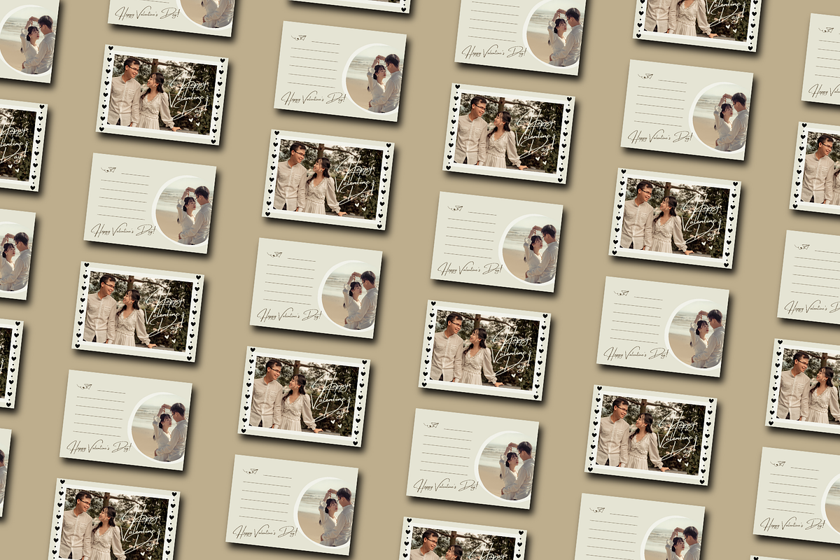VALENTINE'S DAY CARD CANVA TEMPLATE, a Card Template by The Little Lily Studio (Photo 4 of 5)