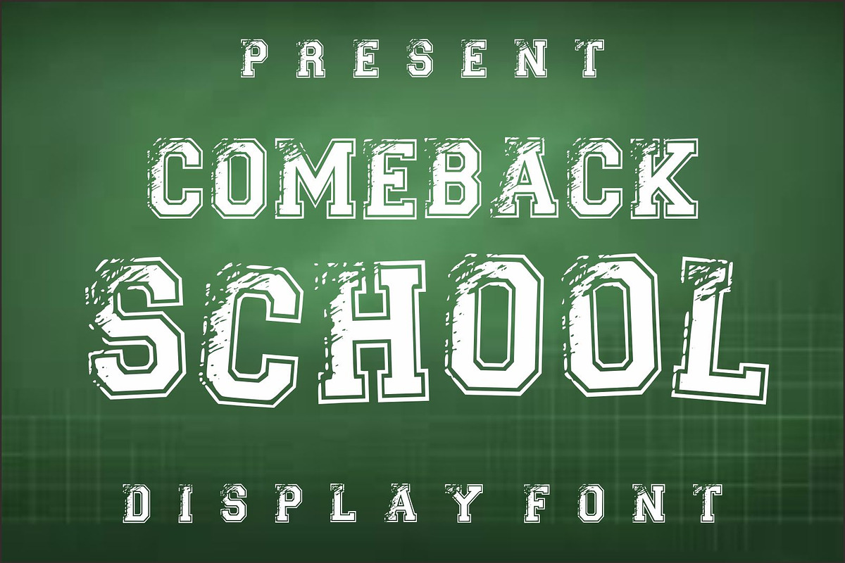 Comeback School, a Font by Limited.studio (Photo 1 of 5)