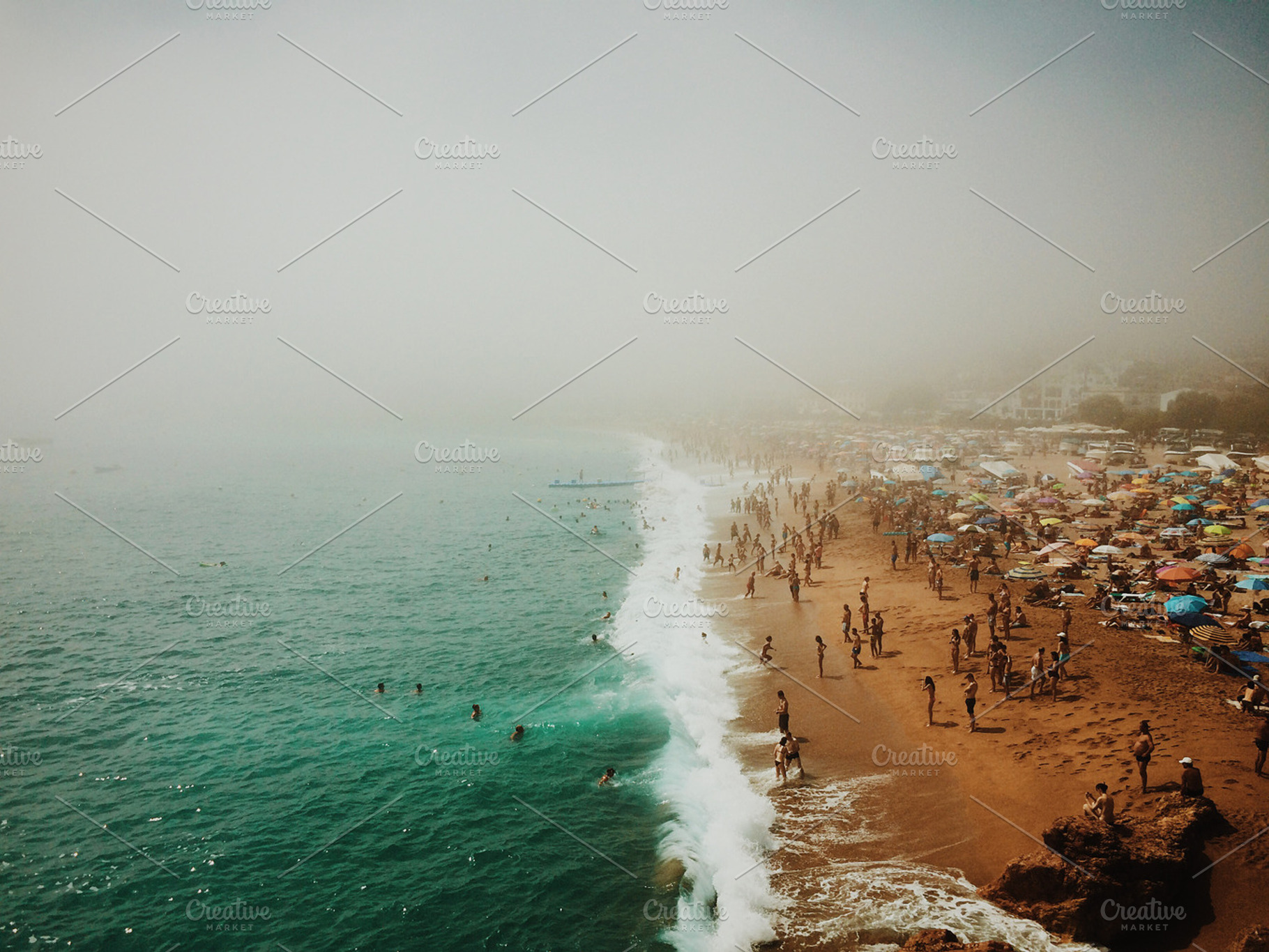 Perfect wave stock photo containing fog and mist, a Holiday Photo by FilterAtelier