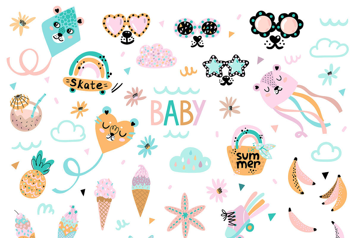 Summer vibes baby illustrations, an Animal Illustration by OxanaTally (Photo 12 of 14)
