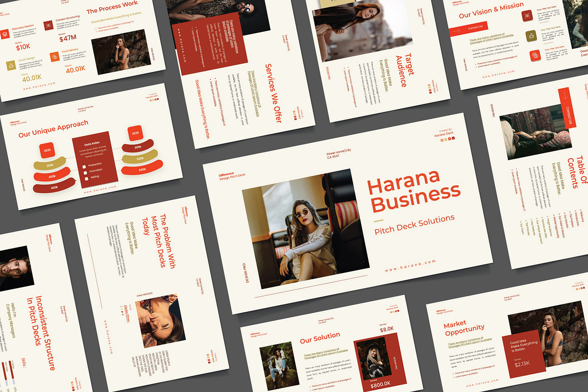 Harana Business Pitch Deck, a Presentation Template by Caprio Studio (Photo 1 of 6)