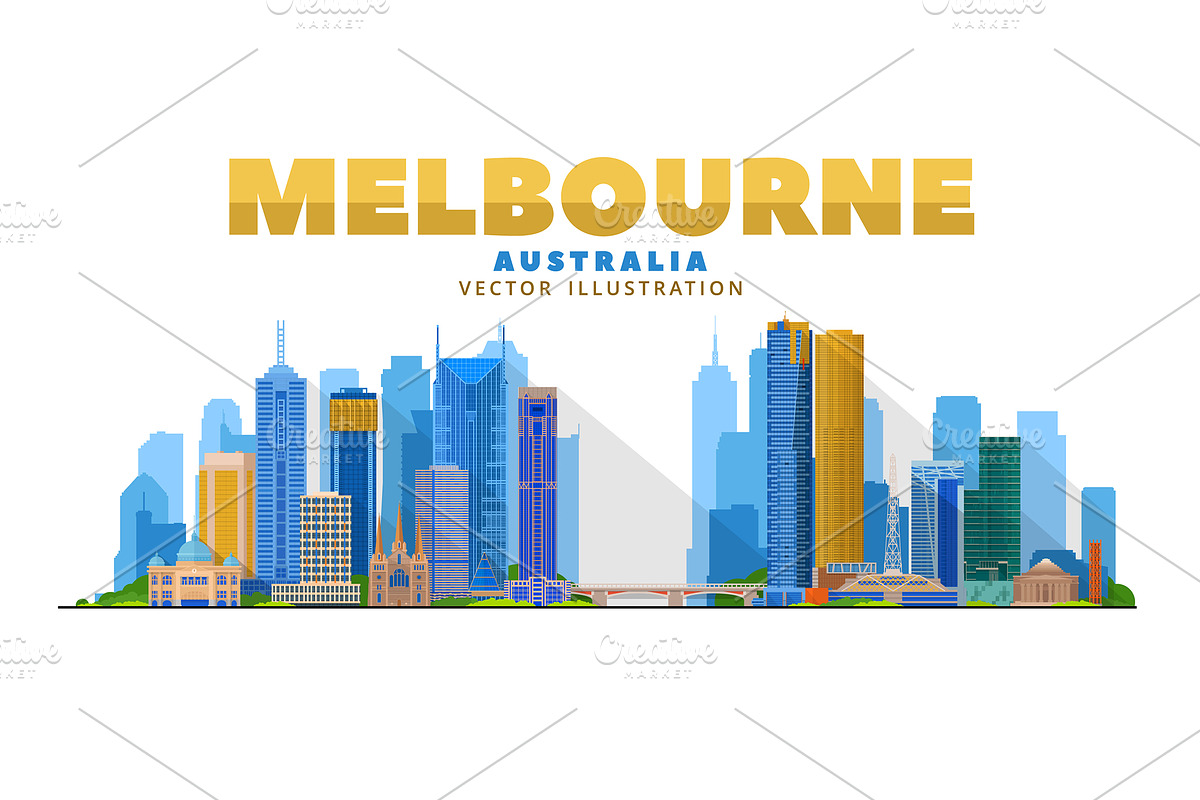 Melbourne Australia skyline, an Illustration by Sky and glass (Photo 3 of 6)