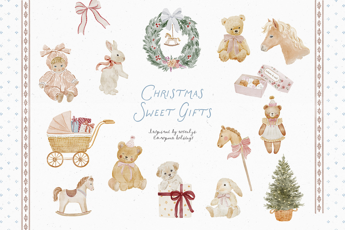 Childhood Noël Christmas Clipart, a Decorative Illustration by Muse Artist (Photo 5 of 27)