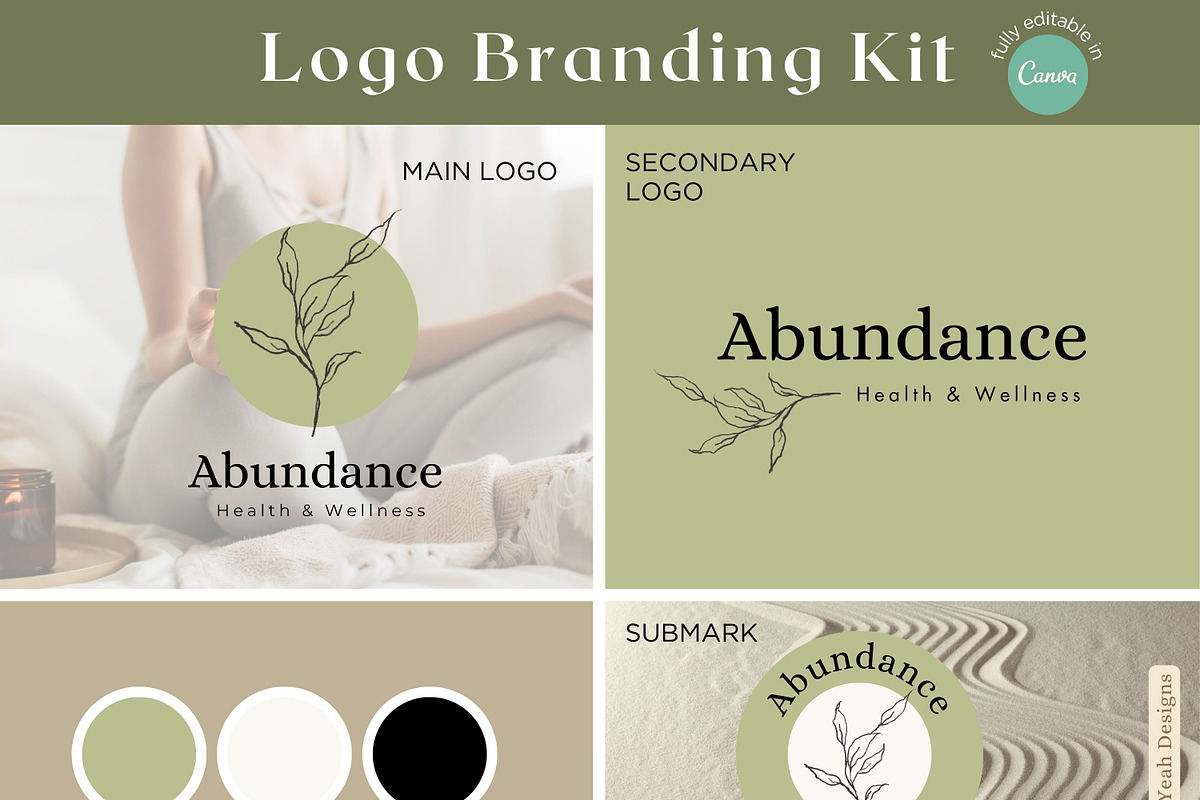Wellness Logo Branding Kit, a Branding & Logo Template by Hell Yeah Designs (Photo 1 of 5)