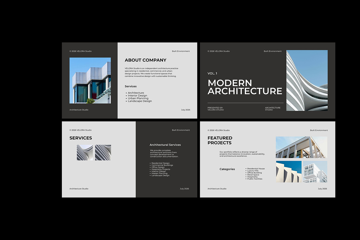 Modern Architecture Google Slides, a Presentation Template by adoestudio (Photo 5 of 7)