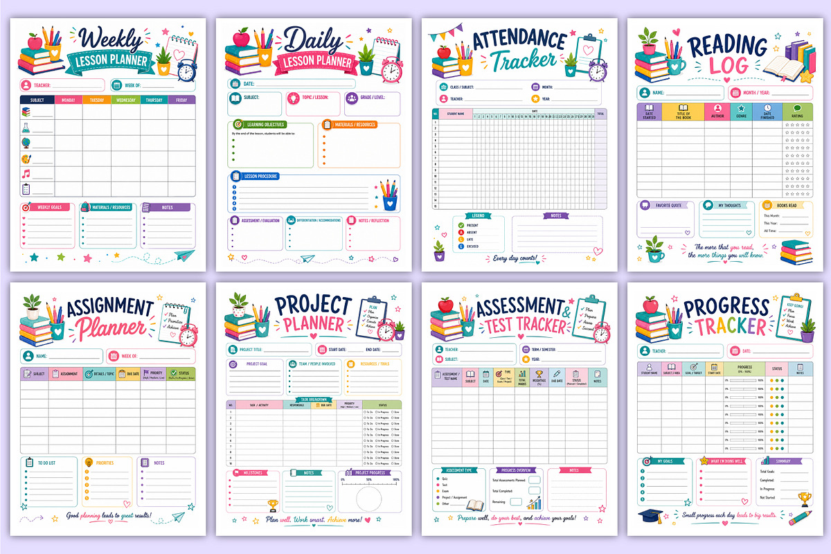 2027 Homeschool Planner Kit | Lesson, a Stationery Template by Mustafiz (Photo 3 of 4)