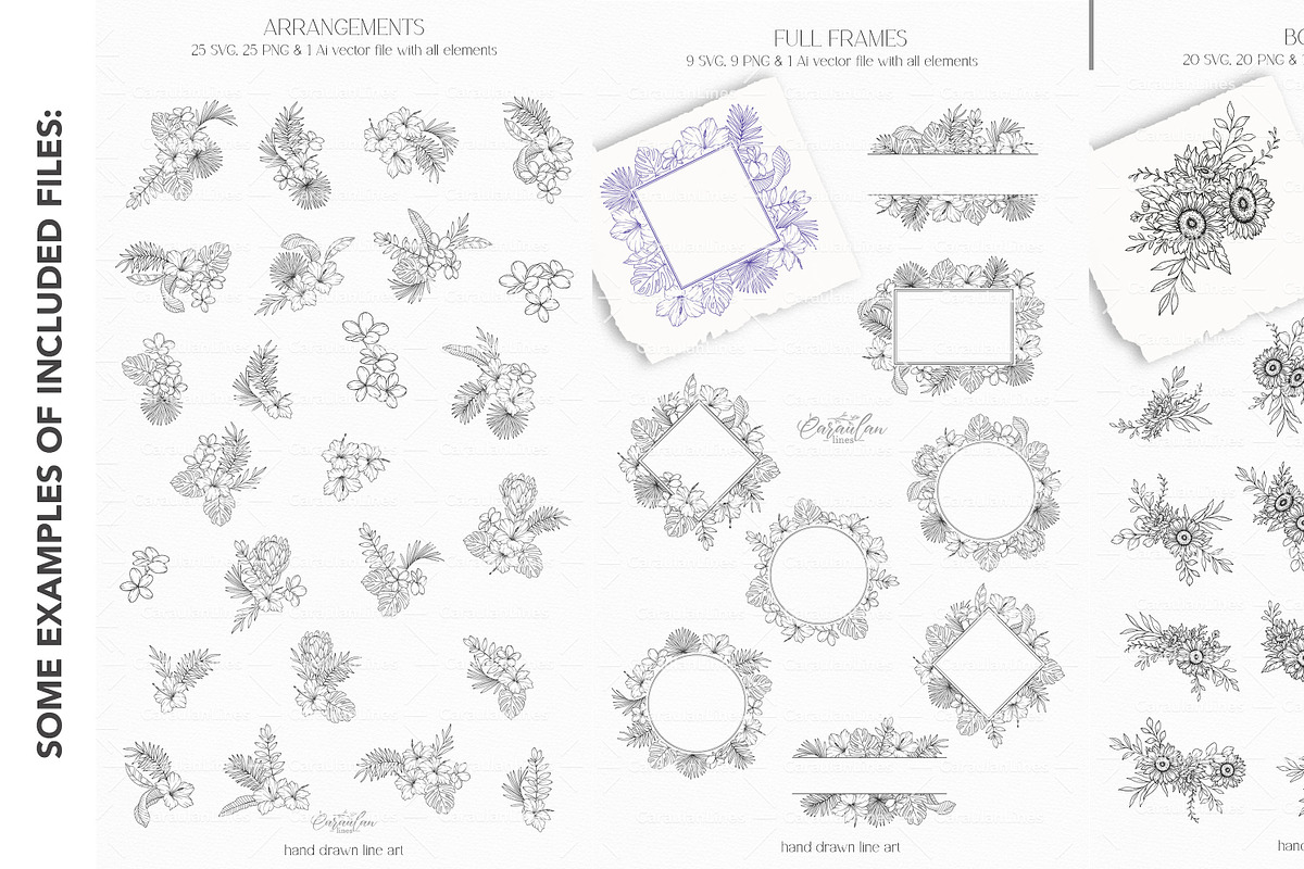 Floral Line Art Bundle 700+, an Illustration by CaraulanStore (Photo 5 of 7)