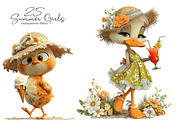 Summer Girls With Drinks Clipart, an Illustration by SinaCreation (Thumbnail 1 of 7)