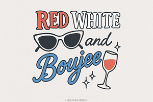 Red White and Baujee PNG, Fourth of, an Illustration by SharpMarketplace