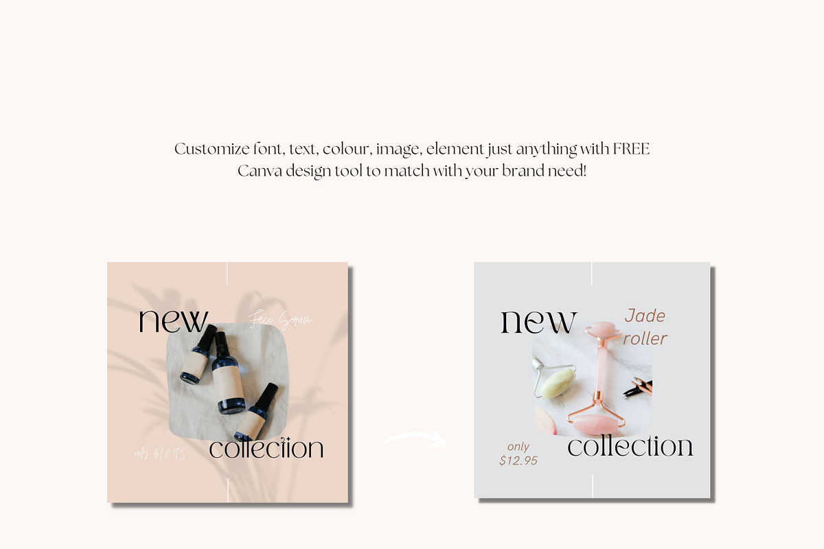 Skincare Instagram Template Canva, a Social Media Template by Deepa Template Studio (Photo 13 of 15)