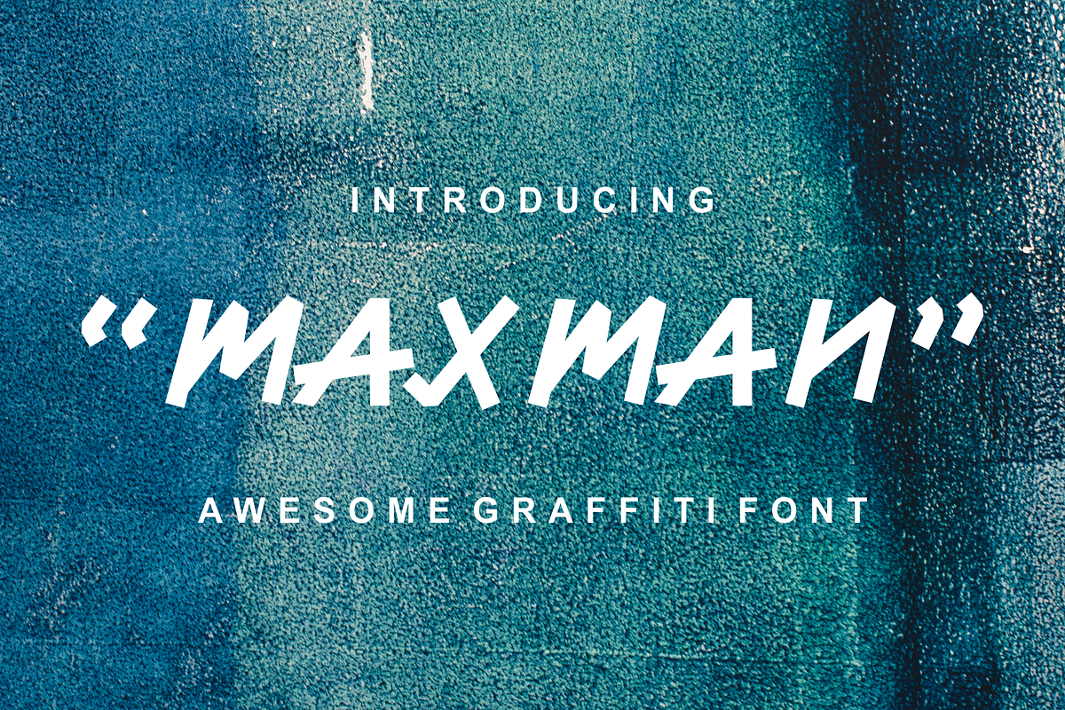 MaxMan Grafitti Font, a Font by zerologicstudio (Photo 1 of 3)