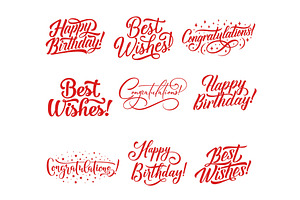 Congratulations Lettering For Greeting Card Design