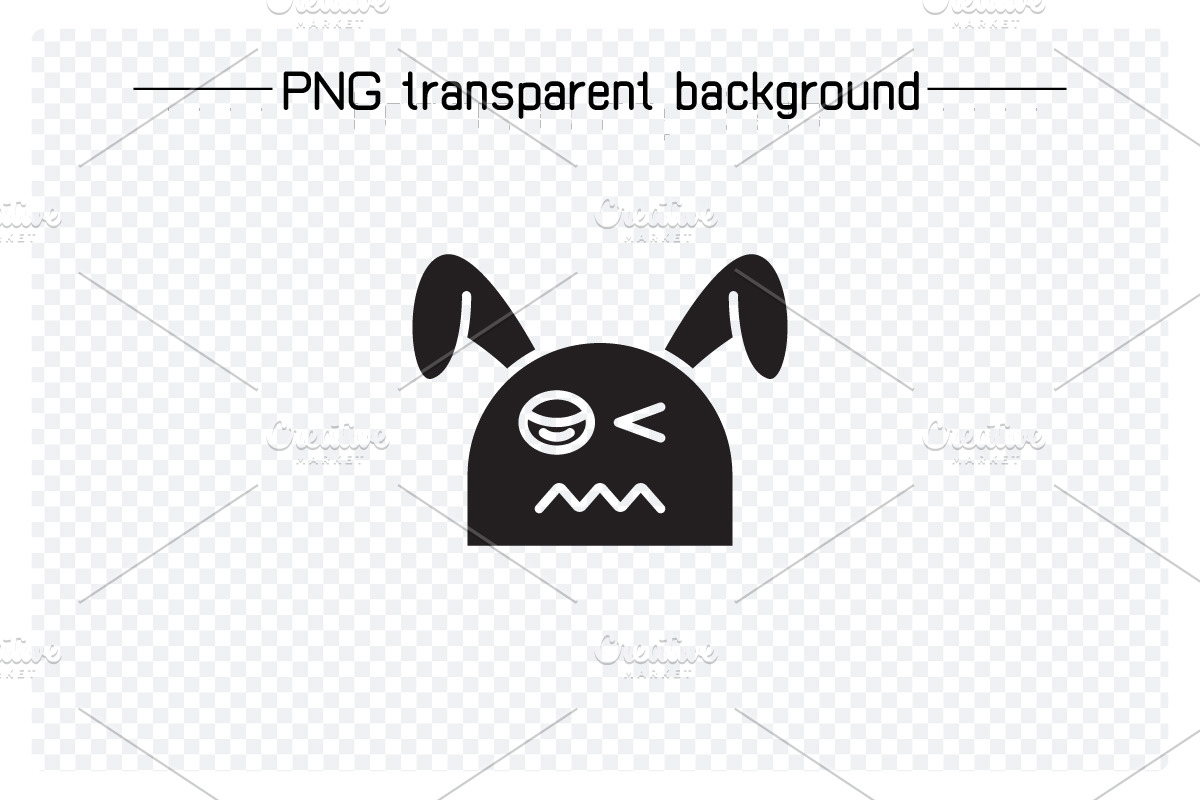 Annoyed and Nervous Rabbit Emoji, an Animal Illustration by Designfour (Photo 5 of 7)