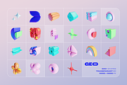 GEO/3D 220+ Colorful illustrations, an Object Graphic by assetpro.design (Thumbnail 15 of 17)
