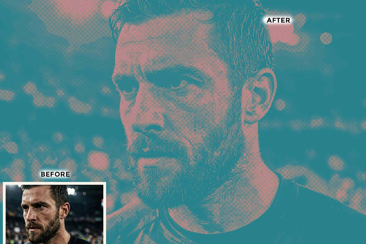 RISOGRAPH POSTER FX Photoshop Action, an Action Add-On by Studio Retouch (Photo 10 of 13)