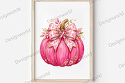 Breast Cancer Pumpkin PNG png, a Seasonal Illustration by Designworld (Thumbnail 3 of 4)