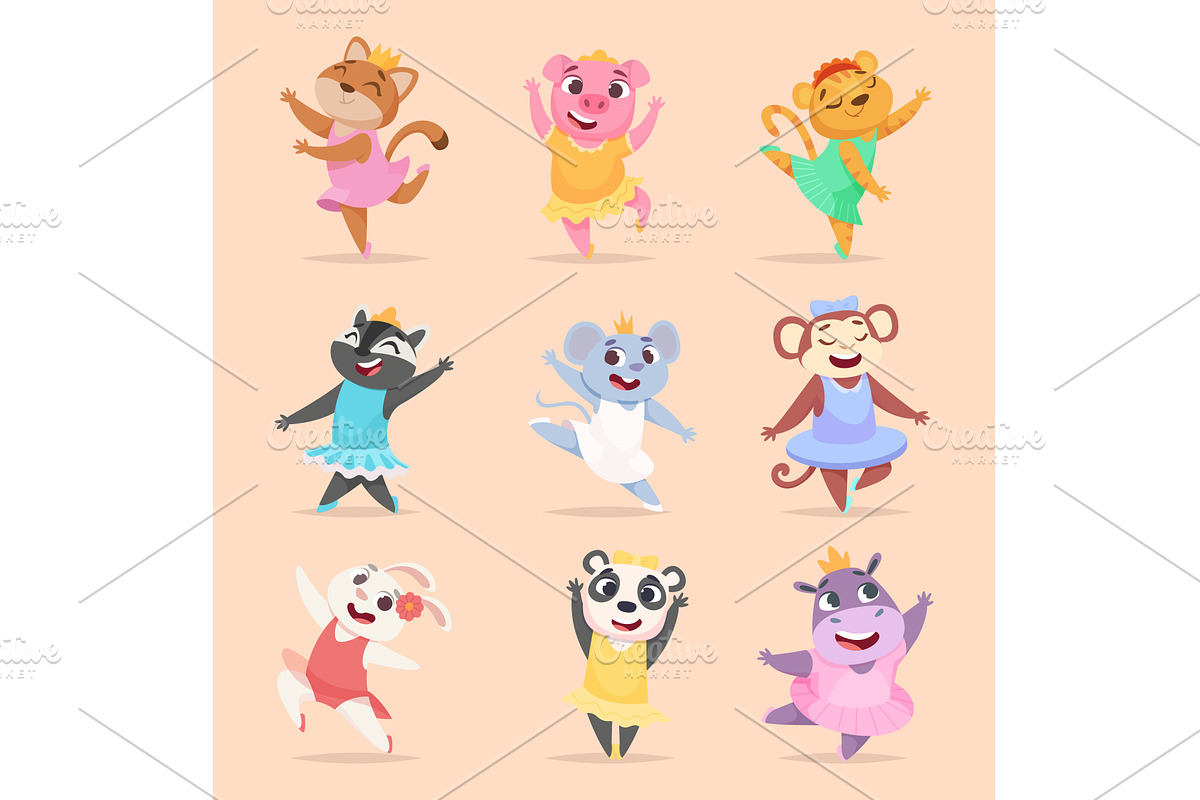 Ballet animals. Cute dancers in, a Graphic by Onyx