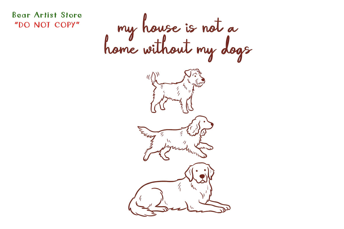 Whimsical Dog Mom Cat Mom Pet Lover, an Animal Illustration by GlitterCraft (Photo 3 of 21)