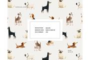 Dog Breeds paws love pattern, a Pattern Graphic by Milatoo (Thumbnail 3 of 4)