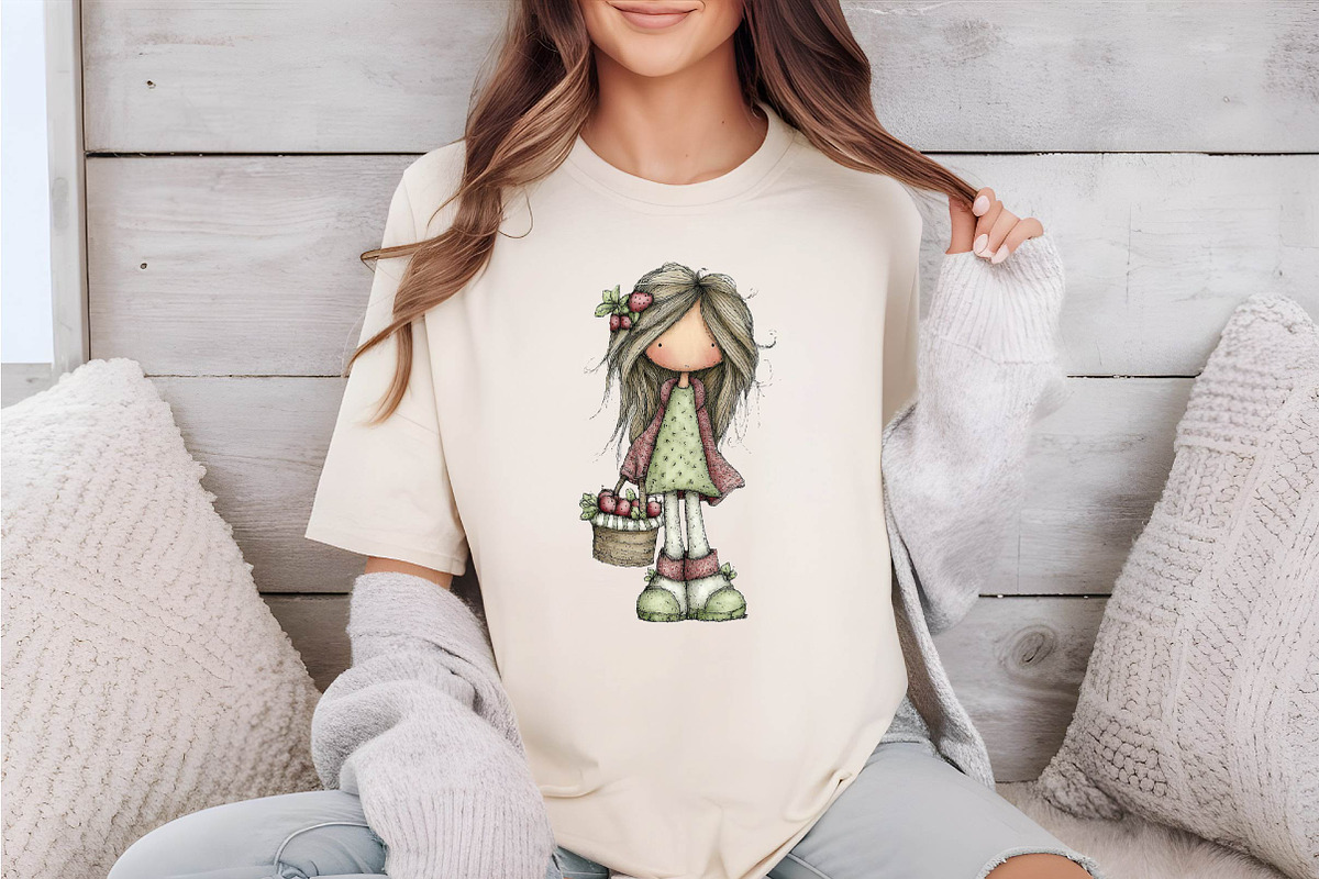 Whimsical Little Girls Gardening C, an Empty State Illustration by SVGArt (Photo 9 of 9)