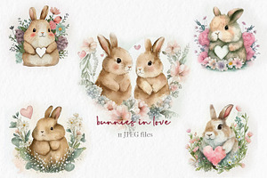 Valentine bunny happy valentines day