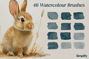 Real Watercolor Procreate Brushes, a Brush Add-On by Simplify Creative (Thumbnail 2 of 5)