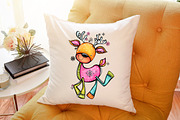 Whimsical Christmas Reindeer Clipart, an Illustration by Sublimation Artist (Thumbnail 6 of 6)