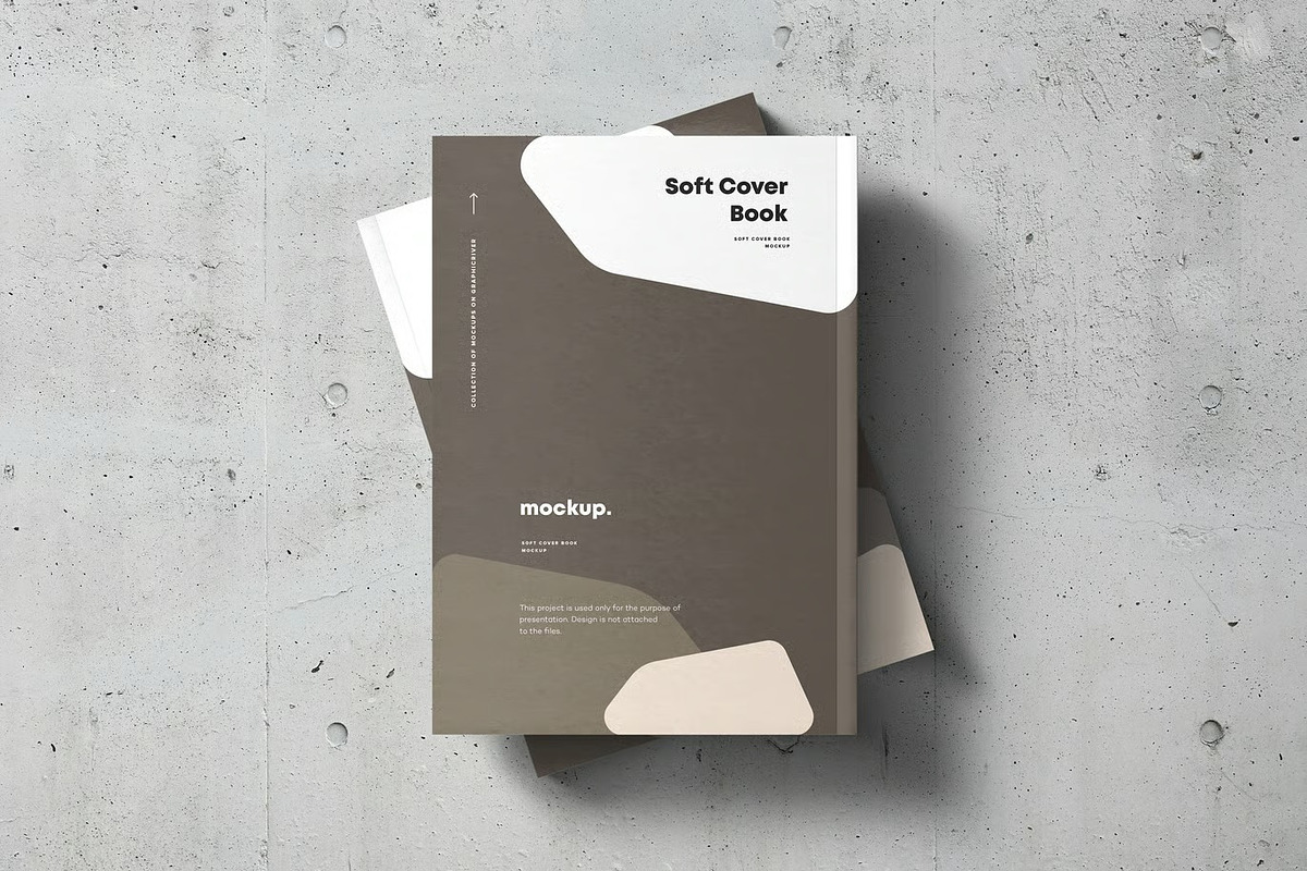 Soft Cover Book Mock-up, a Product Mockup by zippypixelstudio (Photo 7 of 15)