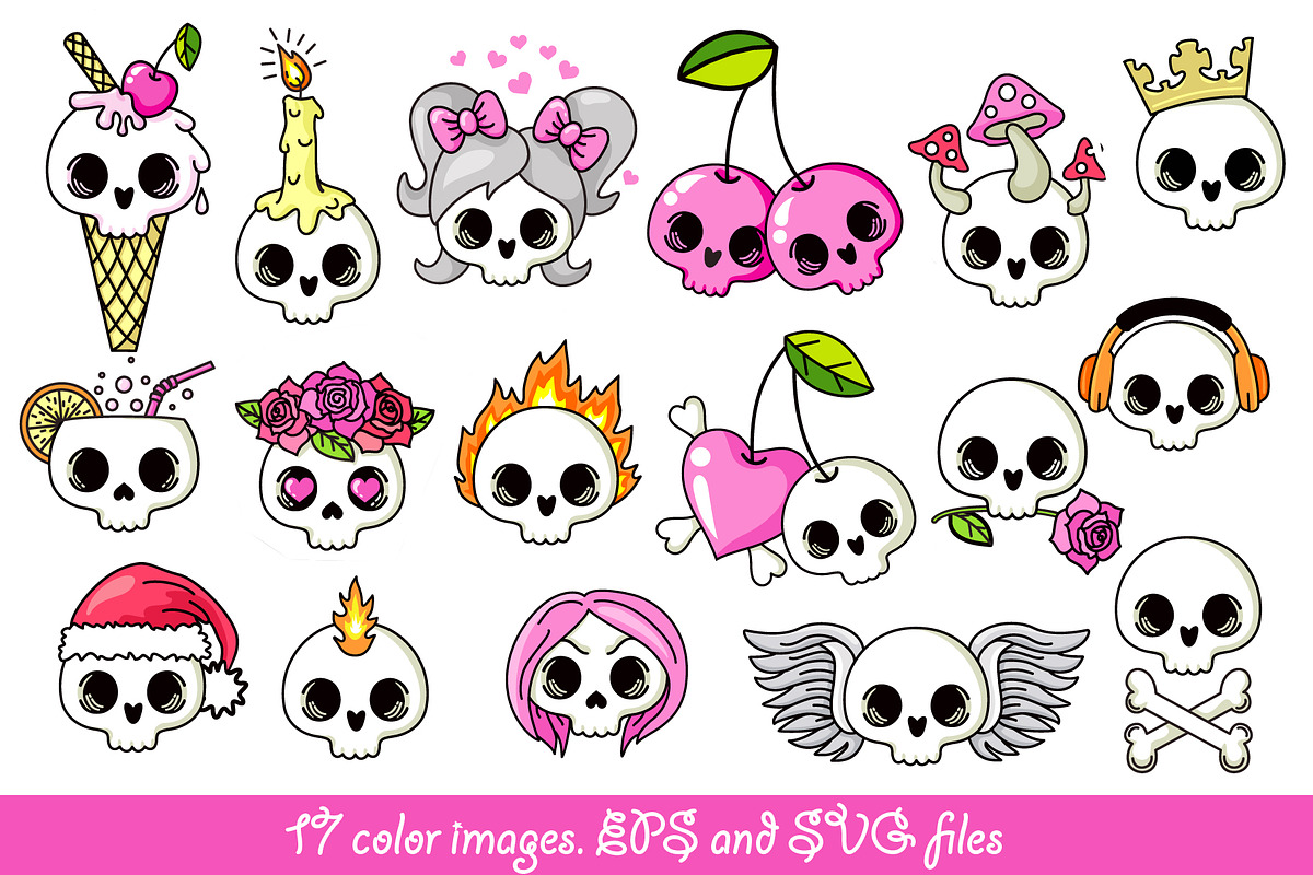 Cute Skulls collection, an Object Graphic by Live line (Photo 4 of 5)