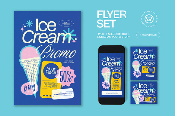 Ice Cream Shop Promo Flyer preview 4